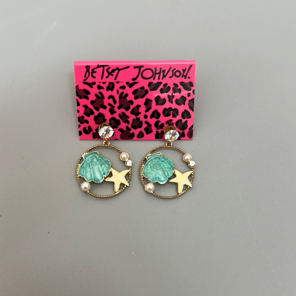 Betsey Johnson Starfish Hoop Earrings